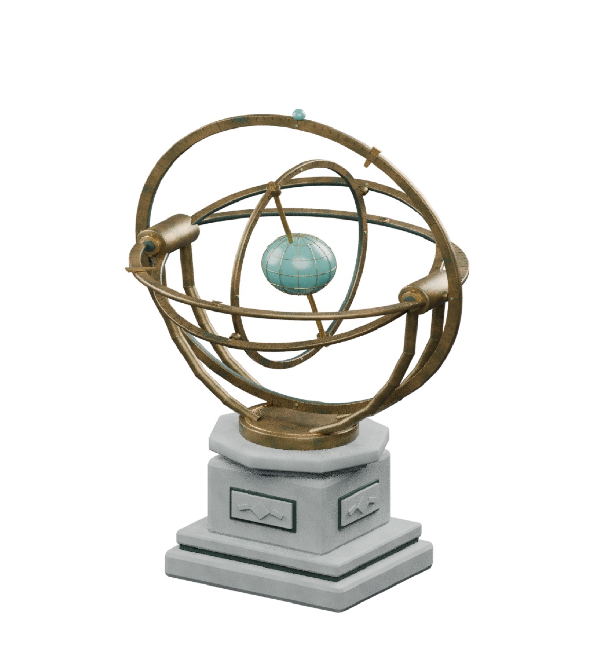 Bronze Armillary Instrument full model preview