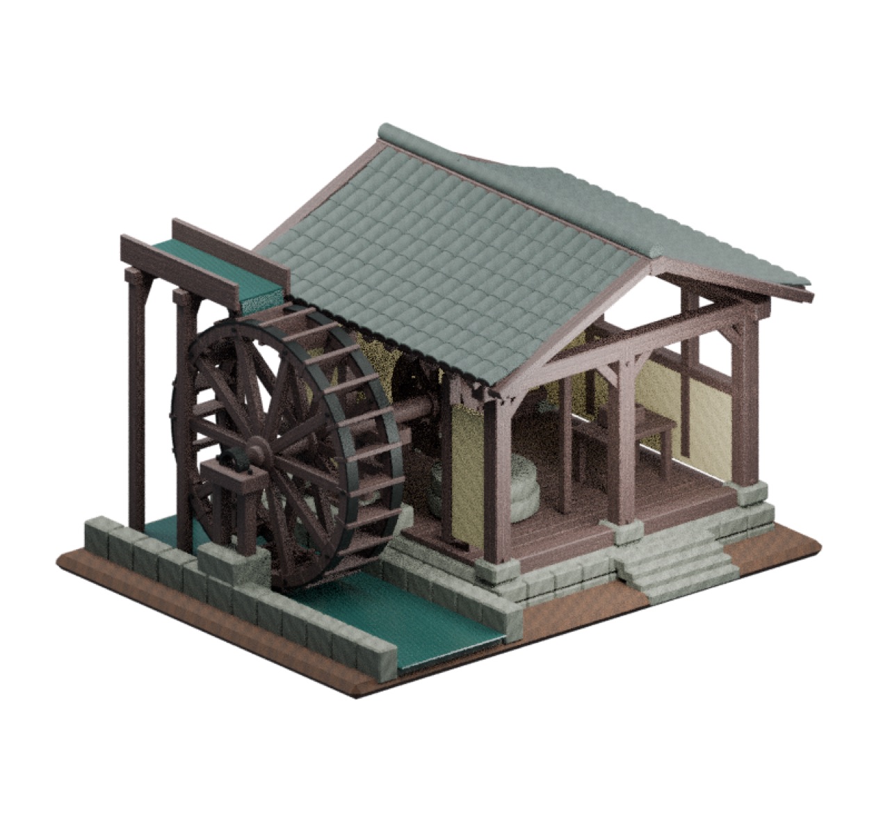 Watermill Workshop full model preview