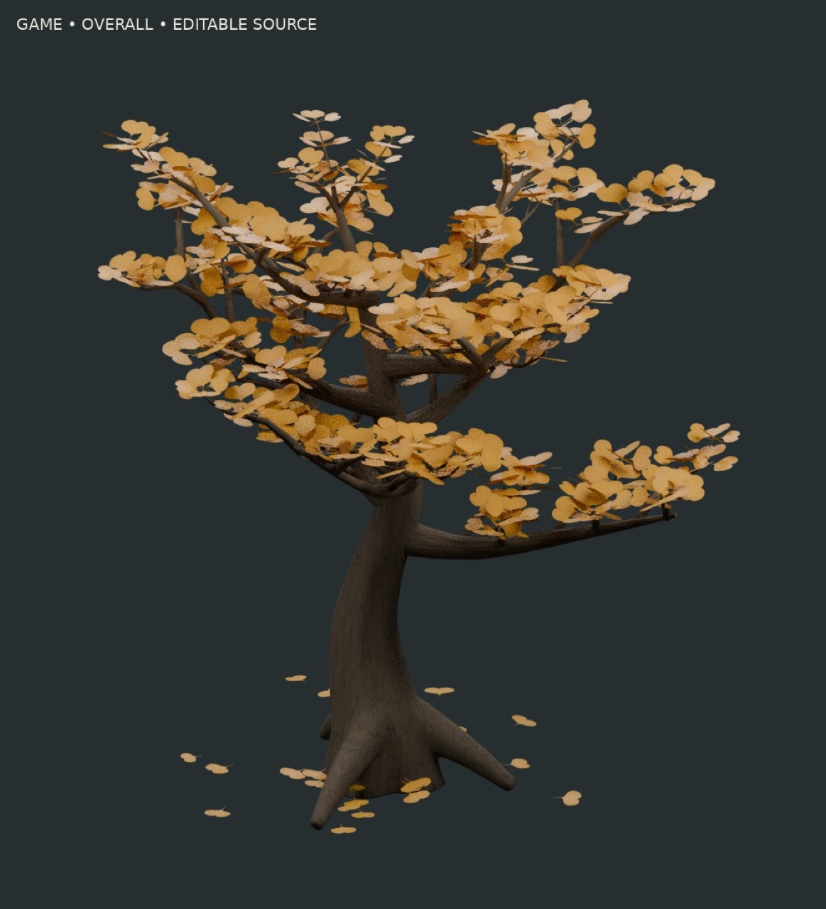Autumn Ginkgo Tree full model preview