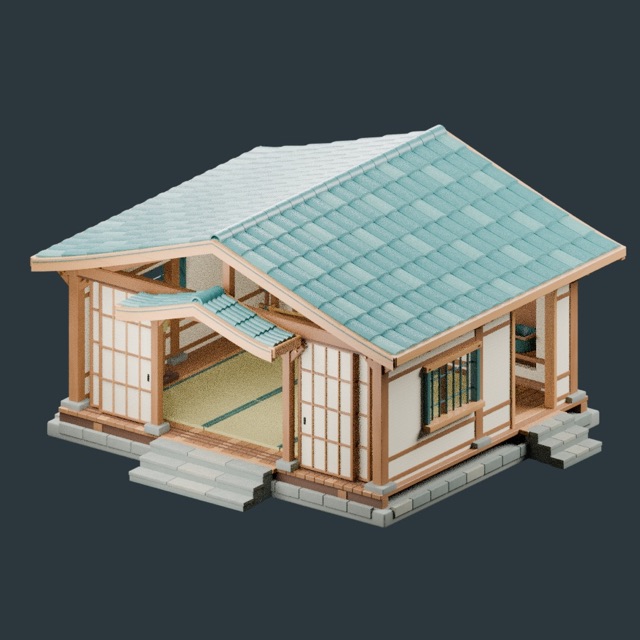 Training Dojo Hall actual 3D model render