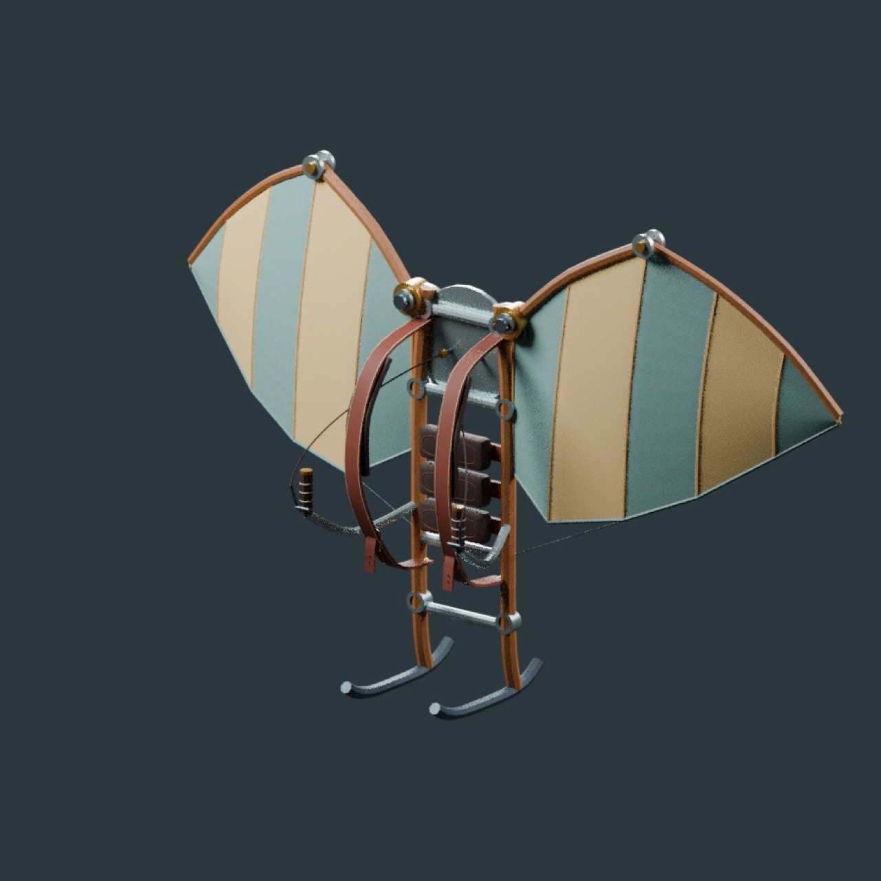 Vue complète du modèle Planeur à ailes repliables