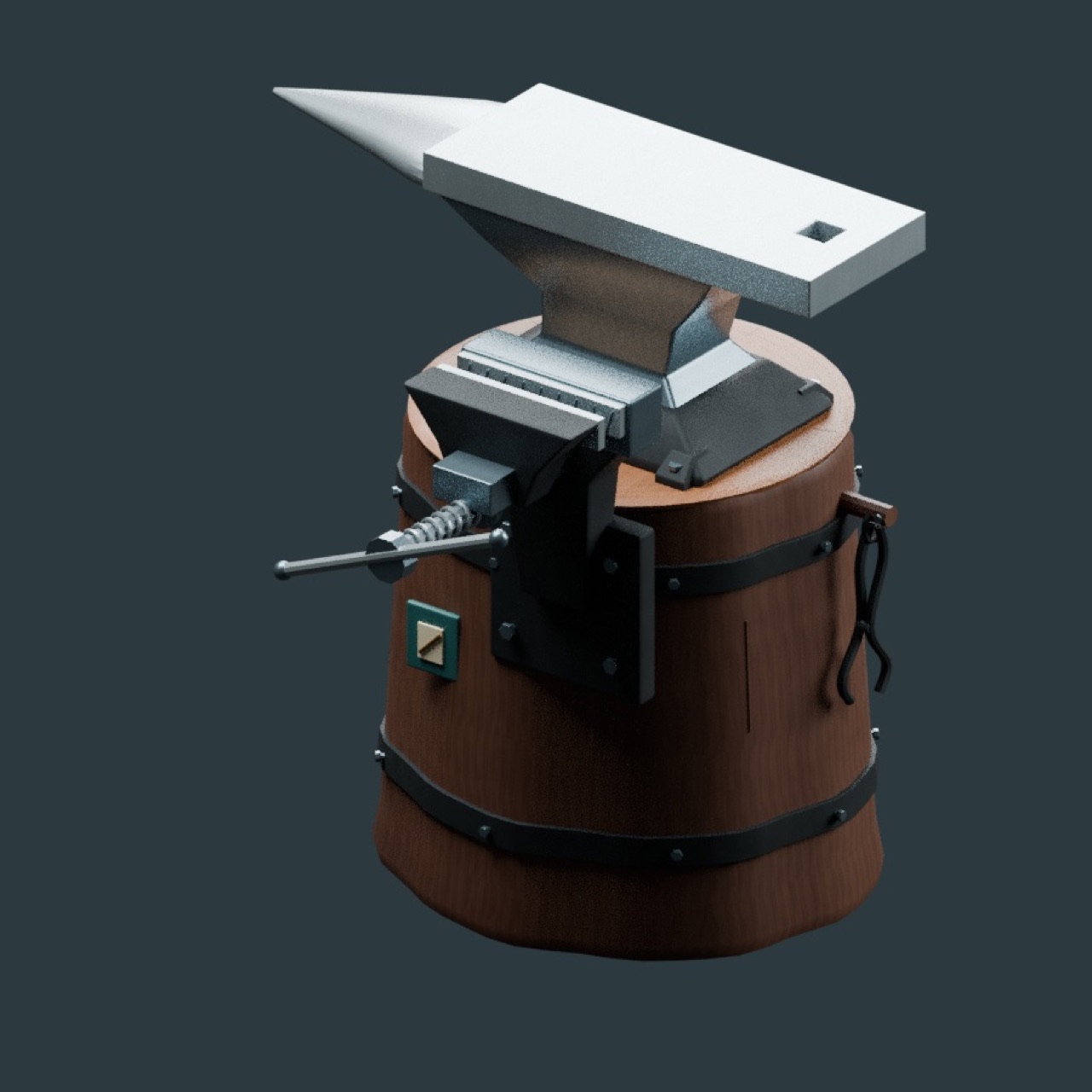 Swordsmith Anvil and Vise full model preview