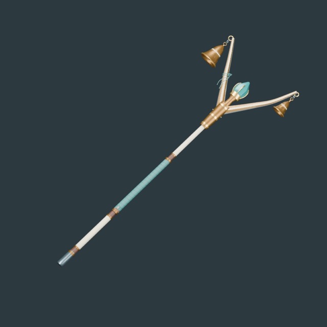 Gerenderte Vorschau des tatsächlichen 3D-Modells: Stab mit Schutzglocke