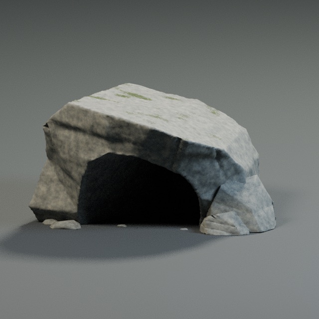 Cave Entrance actual 3D model render