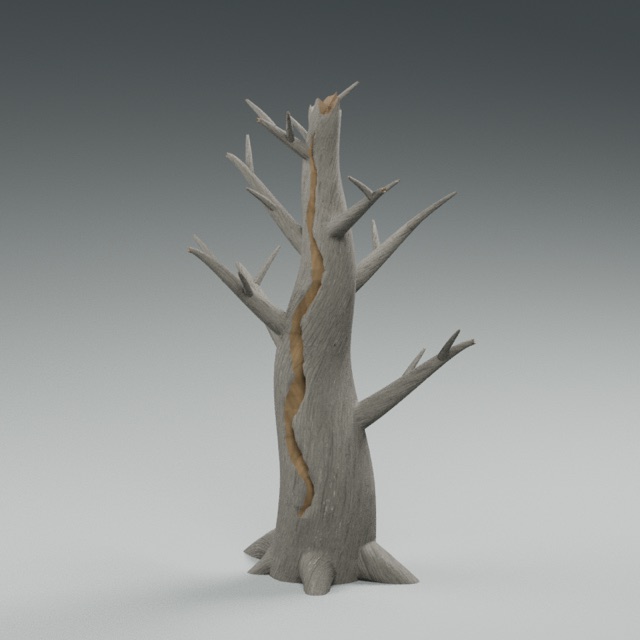 Dead Cedar actual 3D model render