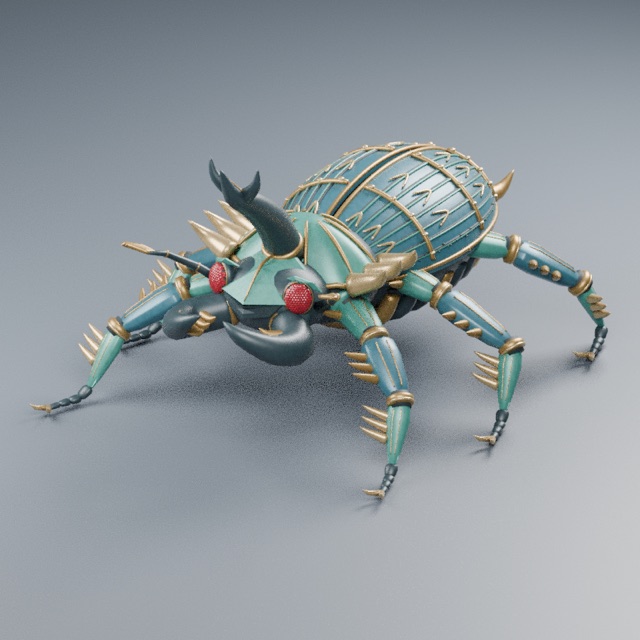 Imperial Scarab actual 3D model render