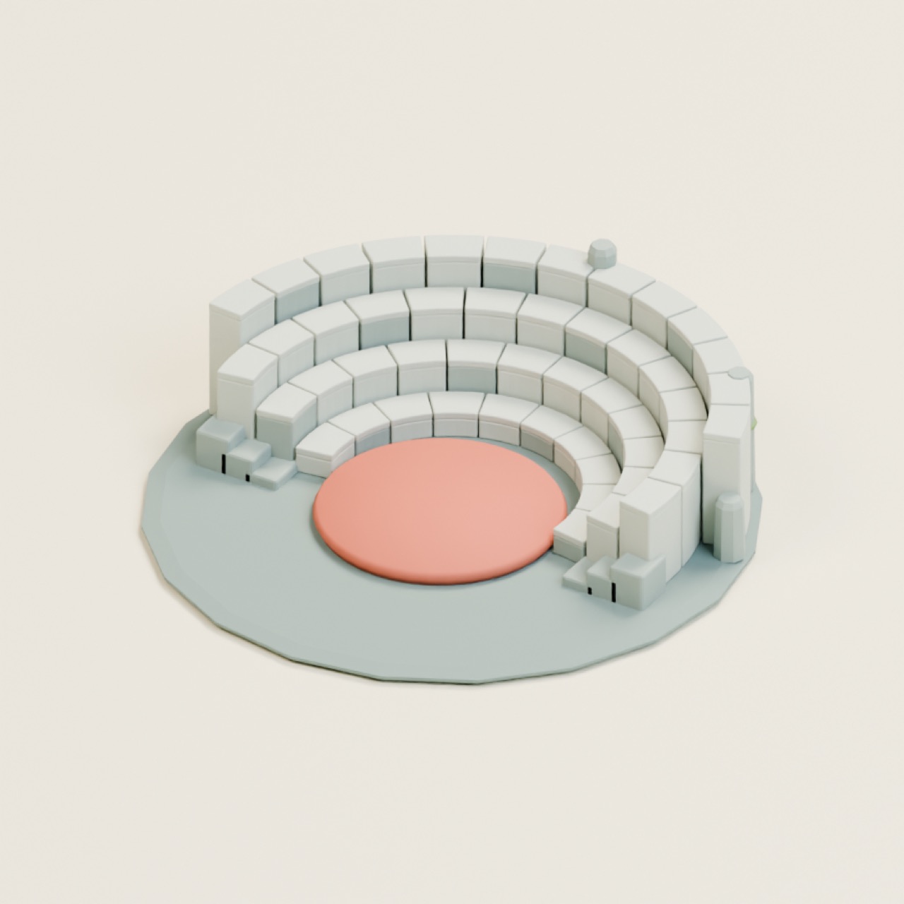 Broken Amphitheater full model preview