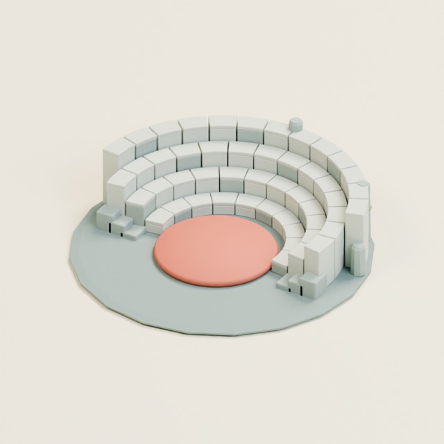 Gerenderte Vorschau des tatsächlichen 3D-Modells: Verfallenes Amphitheater