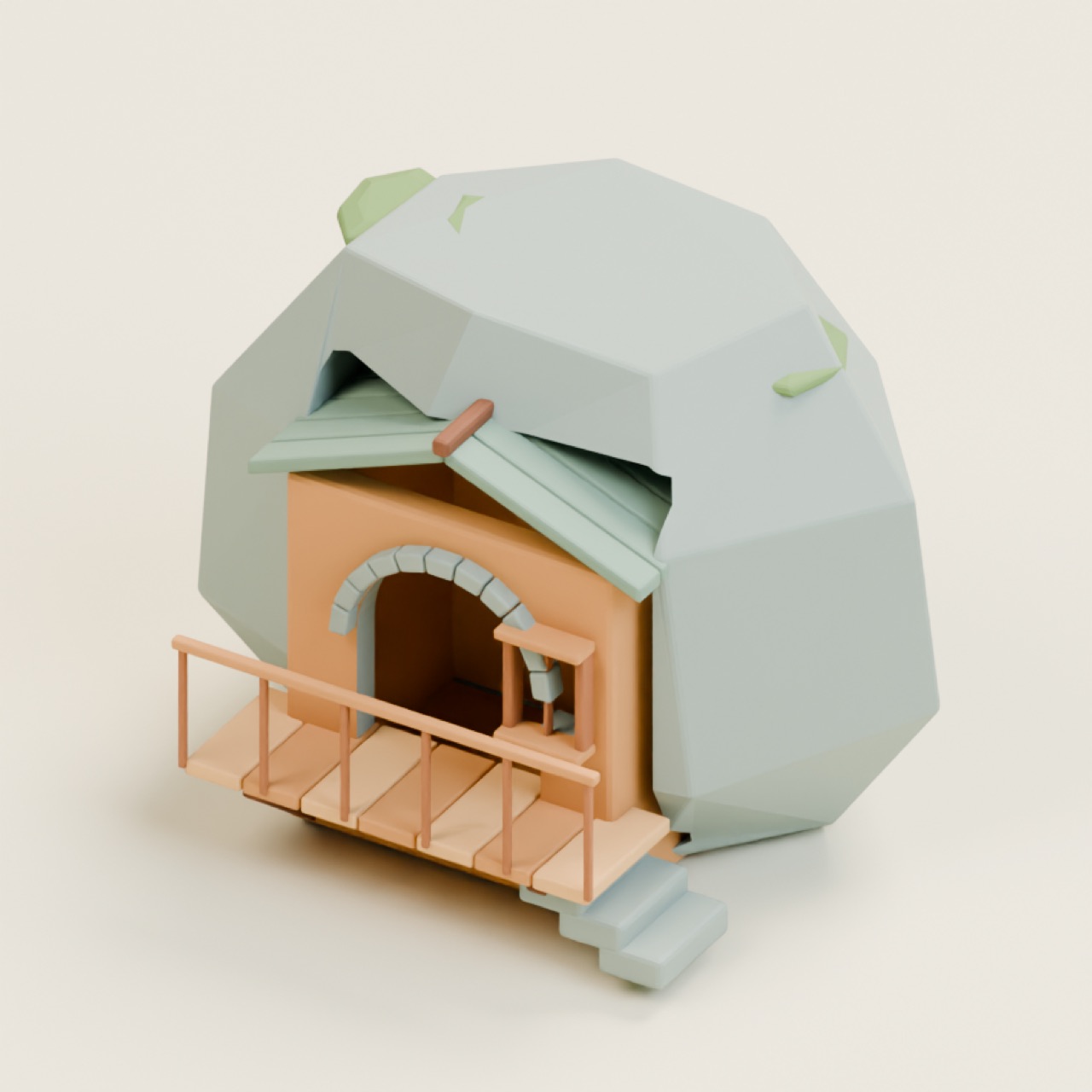 Cliff Alcove Home full model preview