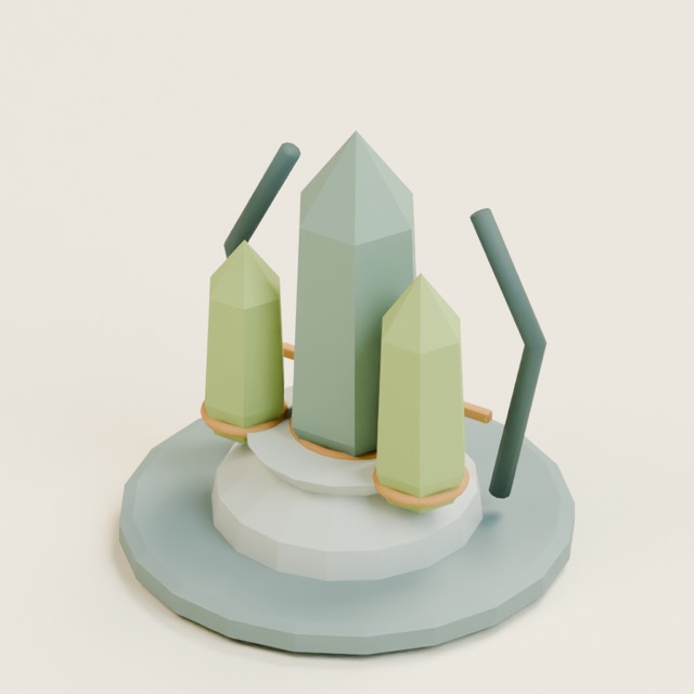 Crystal Resonator actual 3D model render