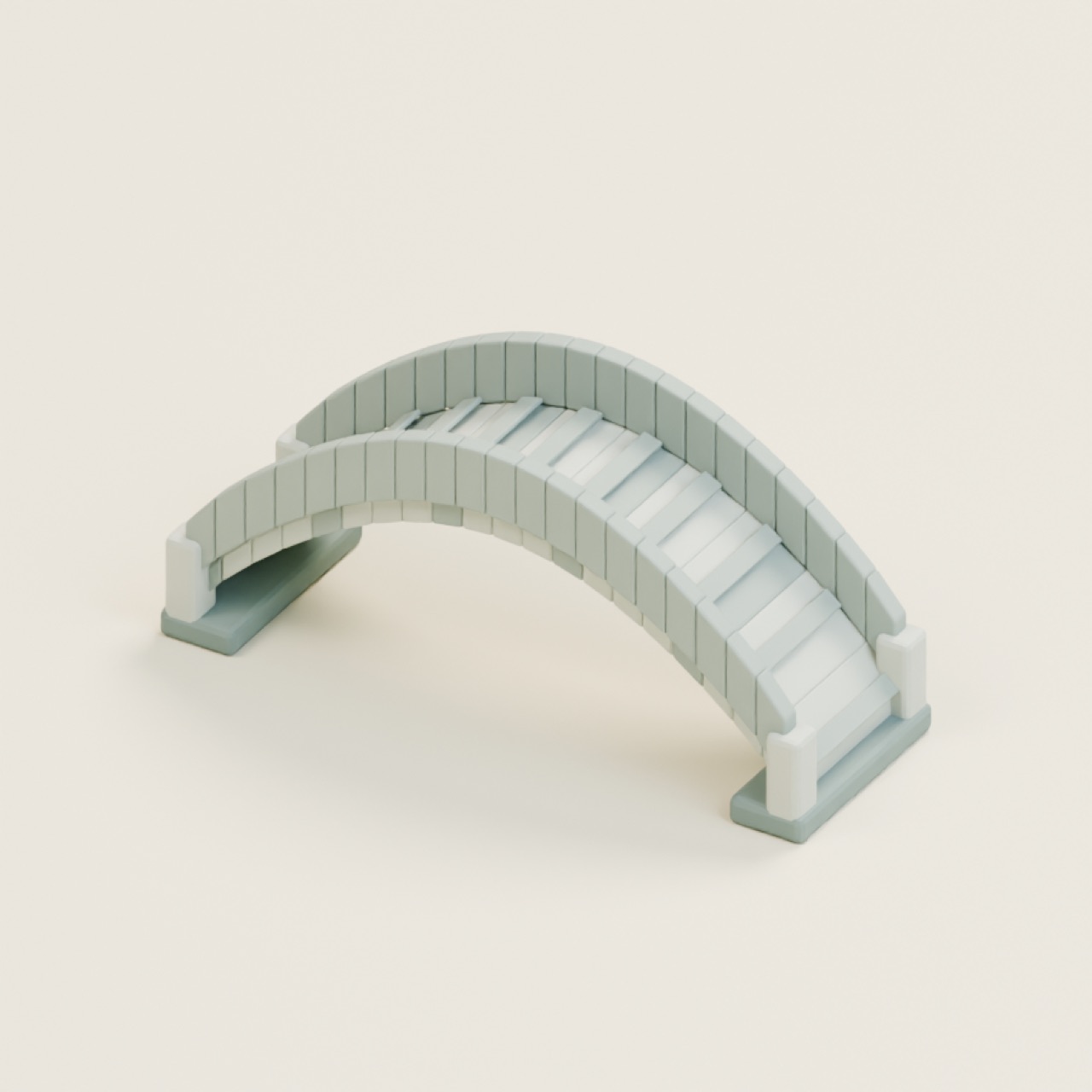 Gesamtansicht: Gewölbte Steinbrücke