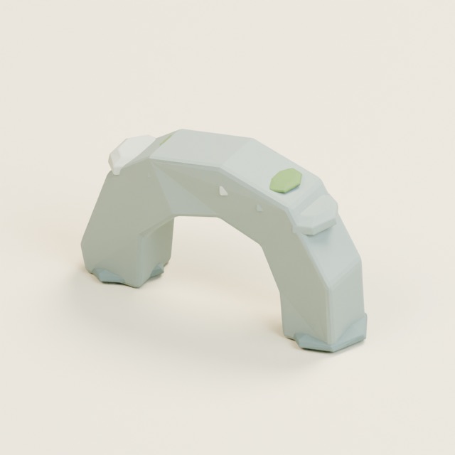 Gerenderte Vorschau des tatsächlichen 3D-Modells: Natürlicher Felsbogen