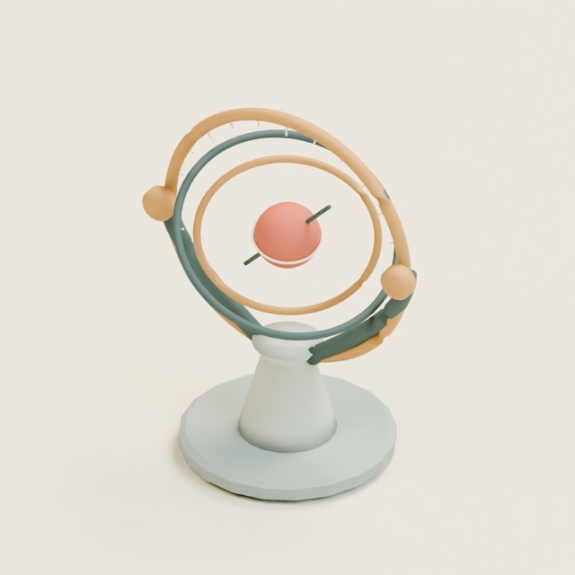 Ring Astrolabe actual 3D model render