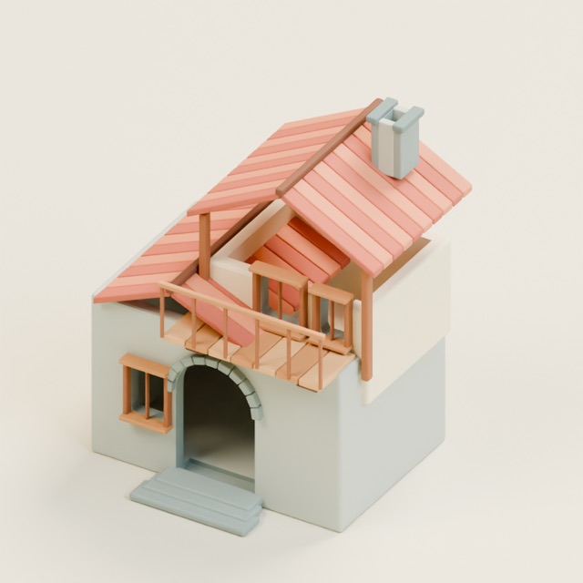 Switchback Hill Inn actual 3D model render