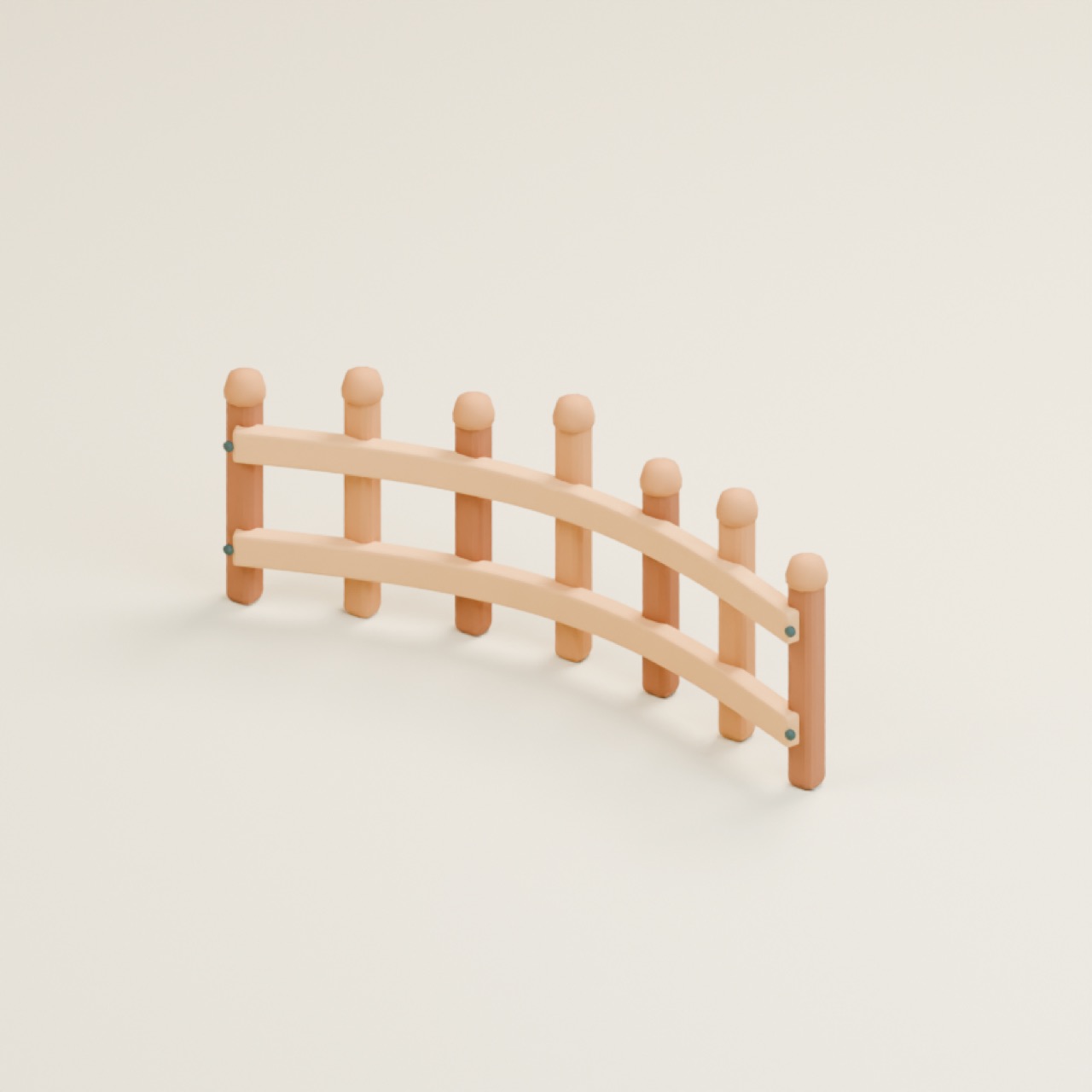 Curved Fence Module full model preview