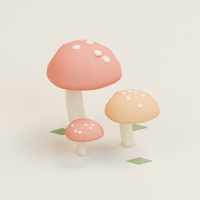 Mushroom Cluster actual 3D model render