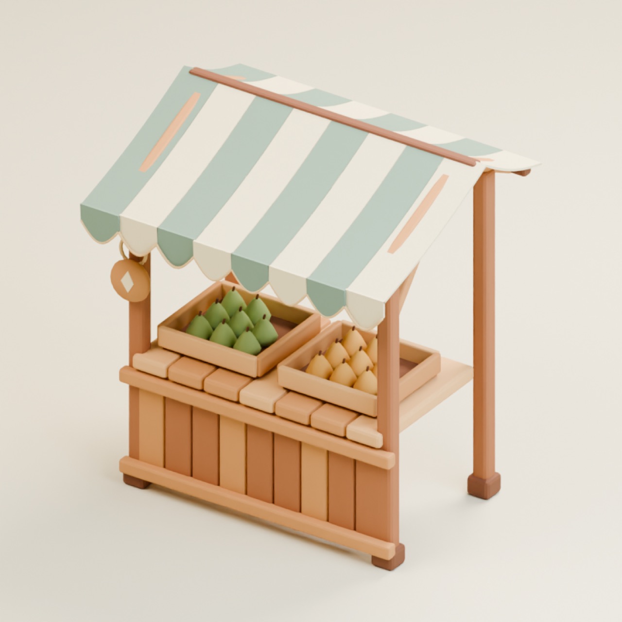 Sage Canvas Stall full model preview