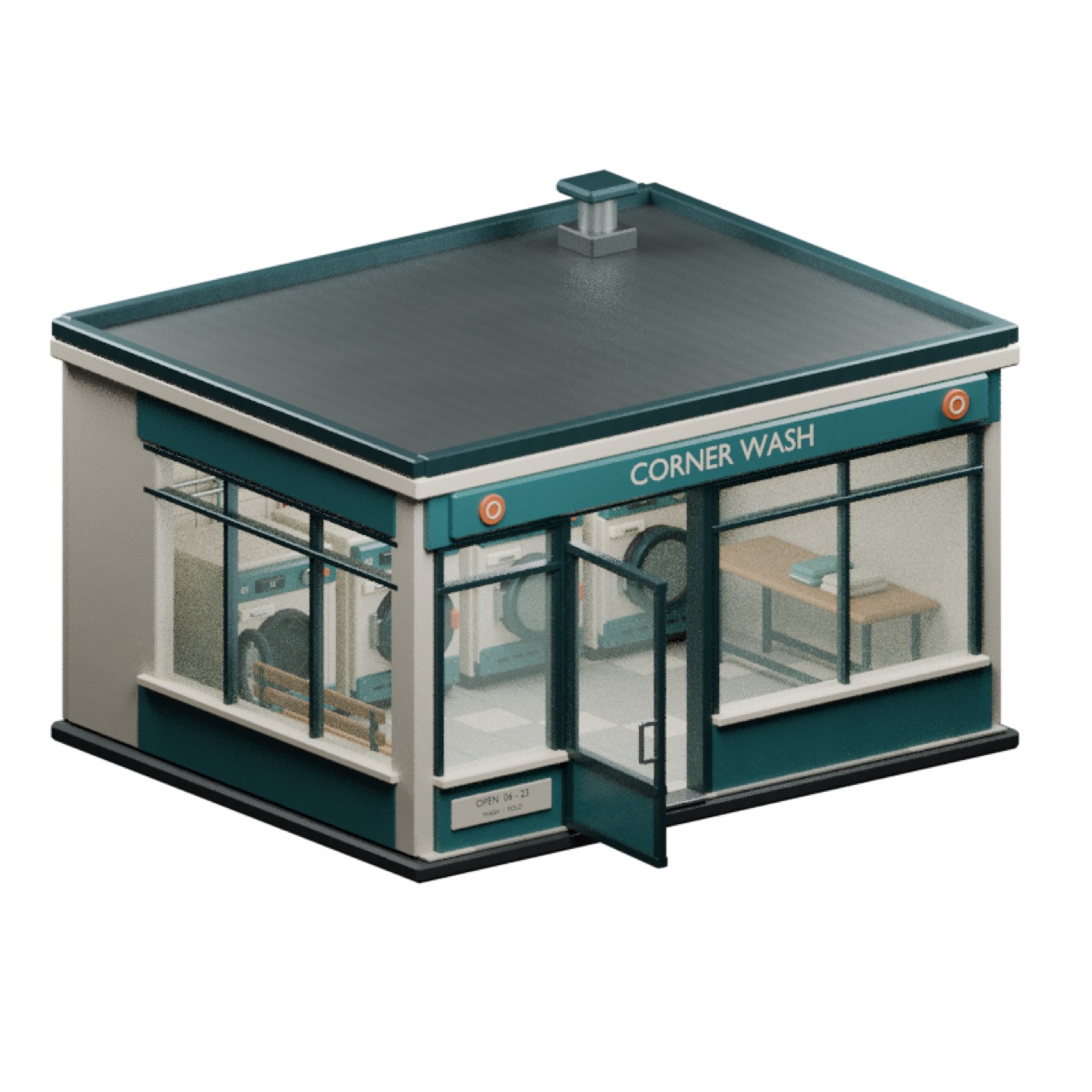 Gesamtansicht: CORNER WASH / 04 Corner Laundromat