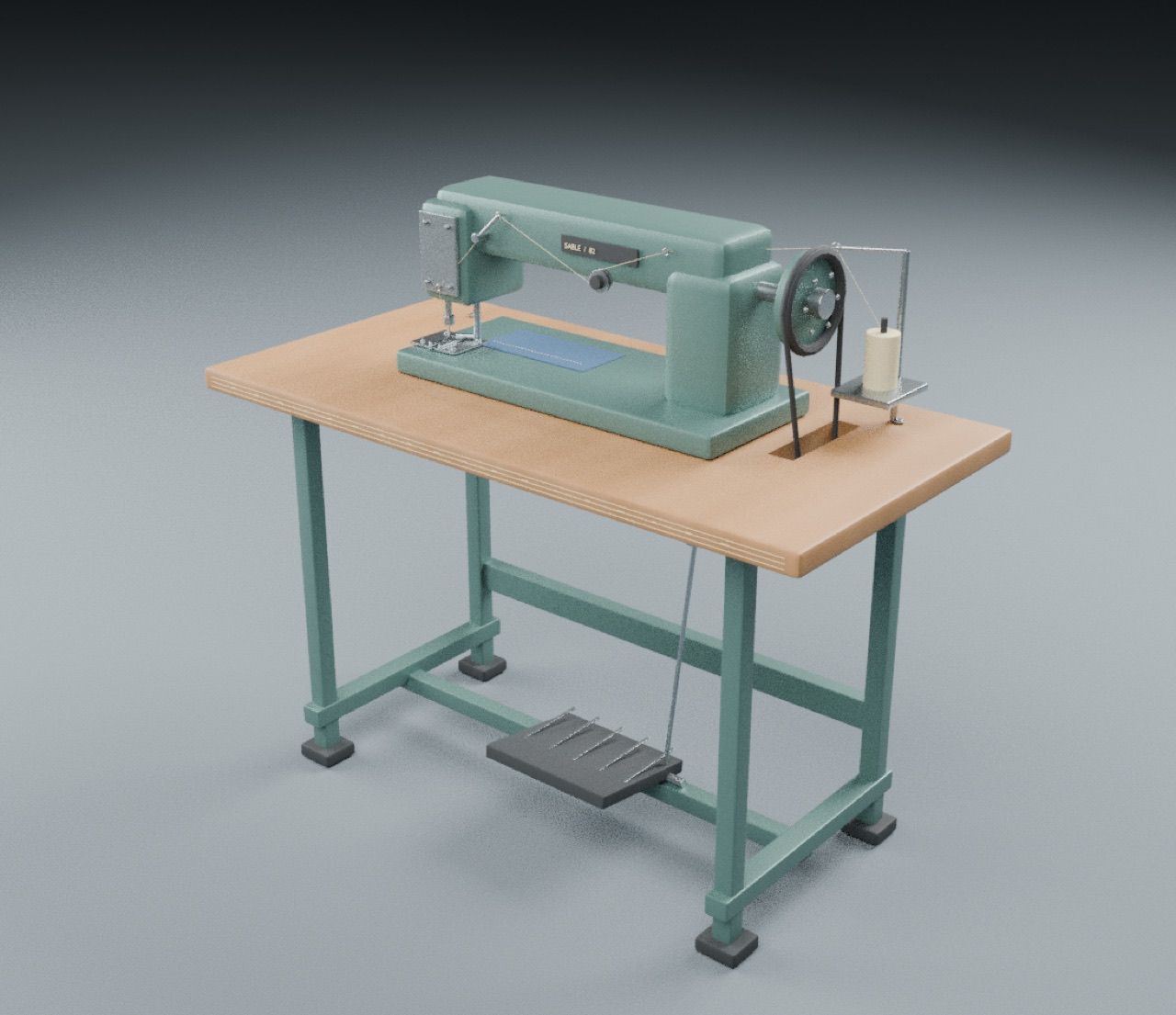 Industrial Sewing Machine full model preview