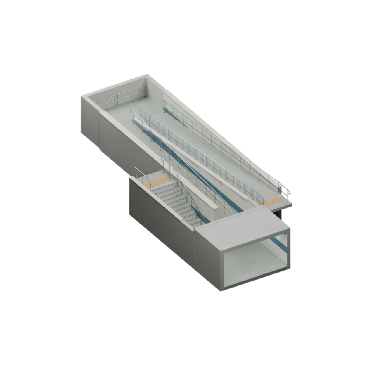 CANAL WALK 04 Pedestrian Underpass full model preview