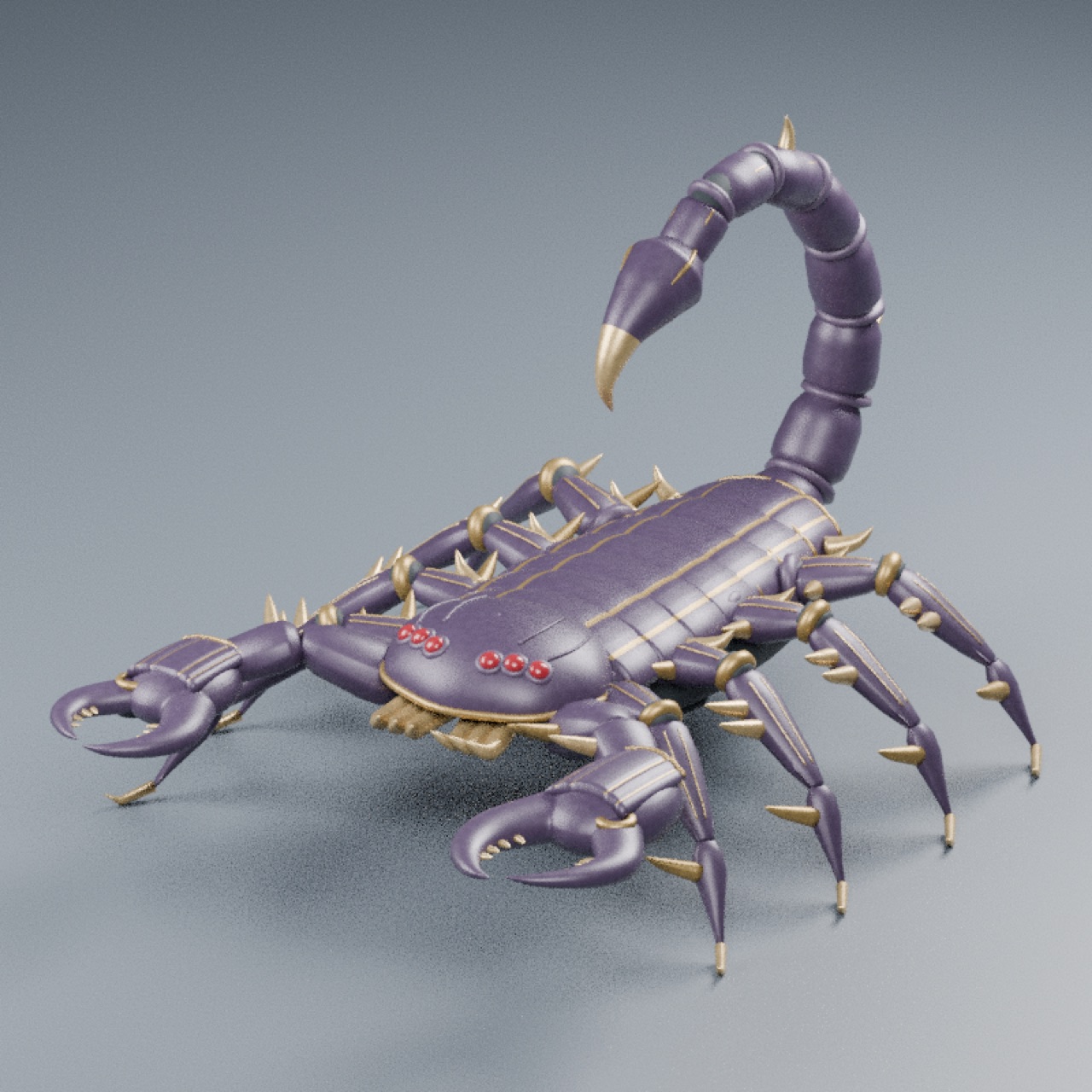黒曜石のサソリのモデル全体プレビュー