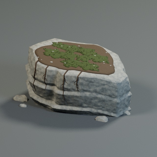 Rock Island actual 3D model render