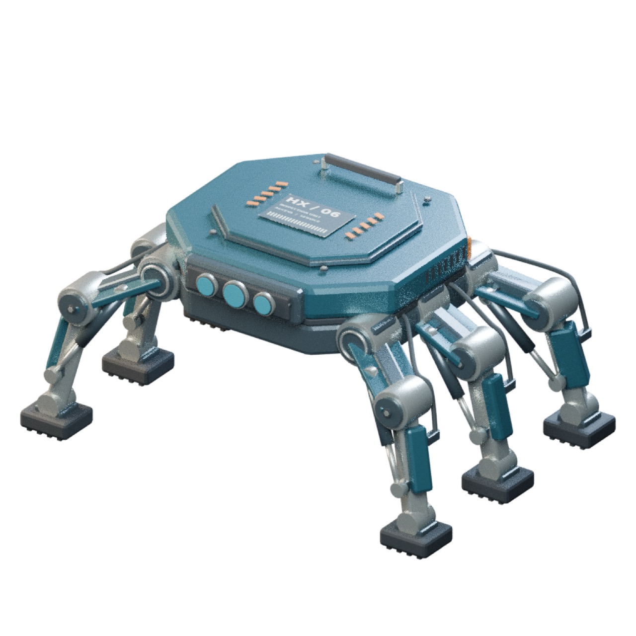 Hexapod Inspection Robot full model preview