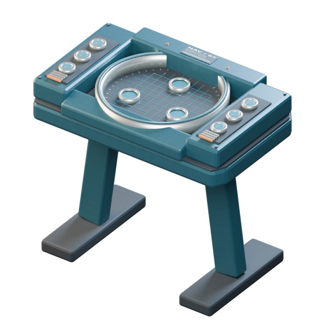 Holographic Mapping Console actual 3D model render