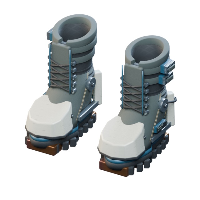 Render del modelo 3D real: Botas de trabajo magnéticas