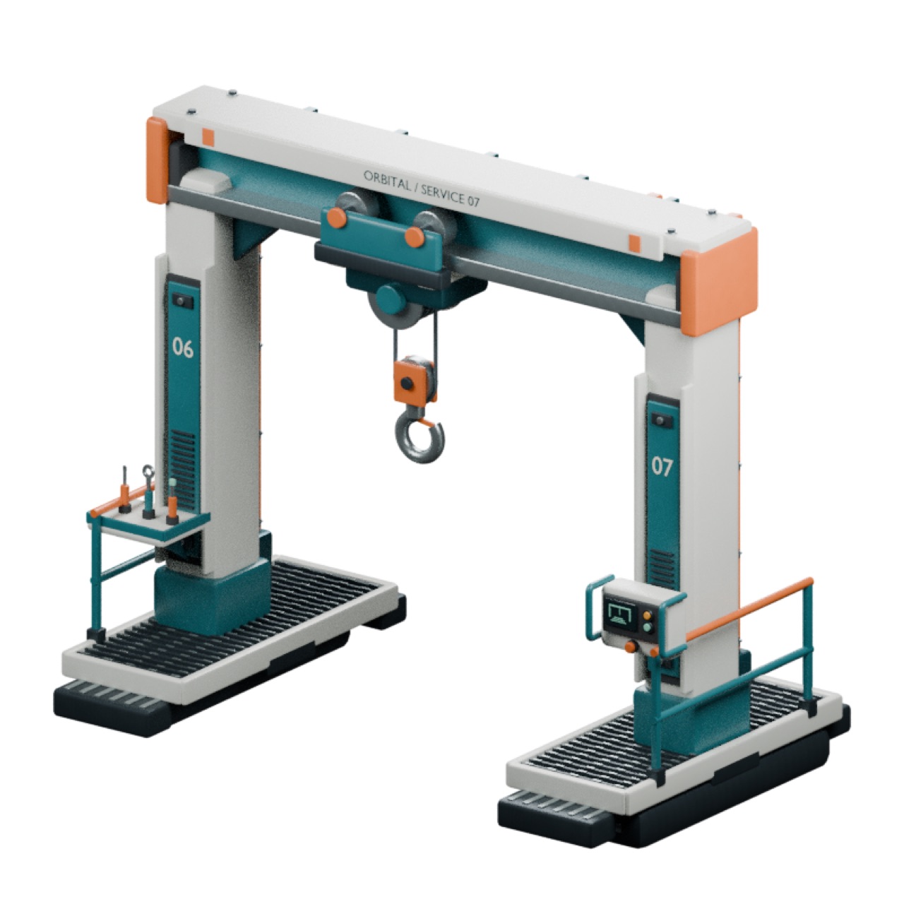 ORBITAL SERVICE 07 Rover Service Gantry full model preview