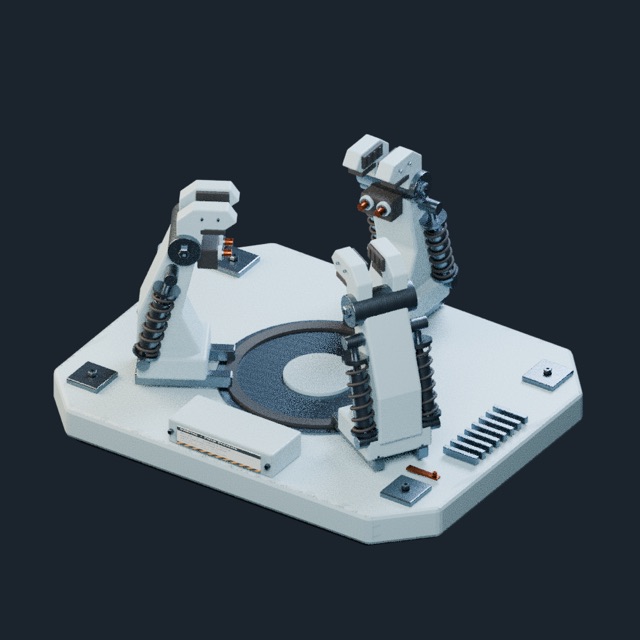 Survey drone docking cradle actual 3D model render