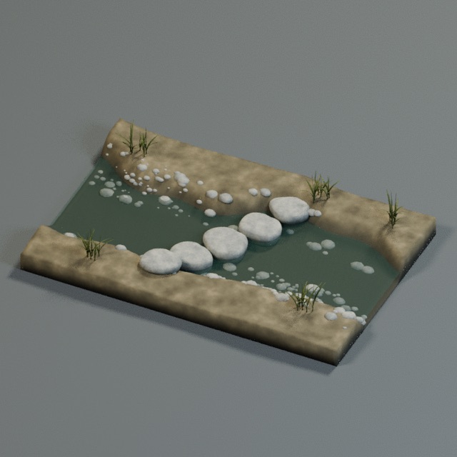 Stepping Stream actual 3D model render