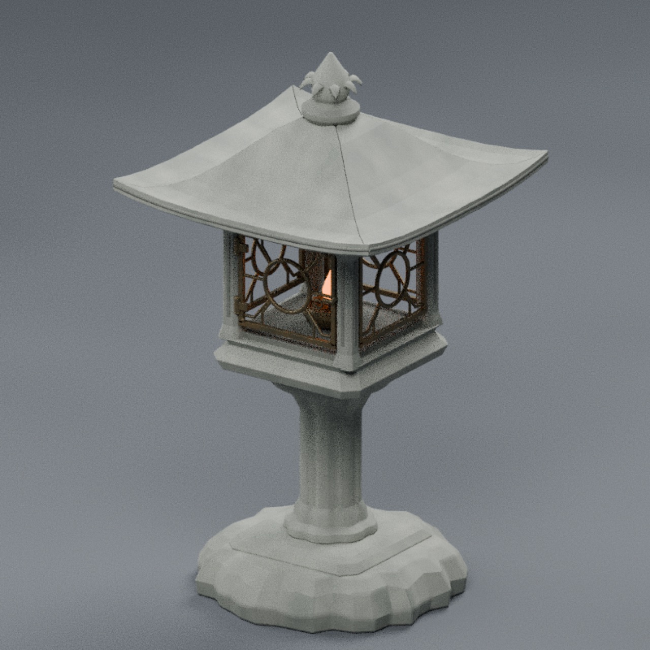 Stone Lantern full model preview
