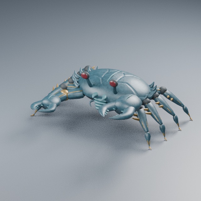 Tidal King Crab actual 3D model render