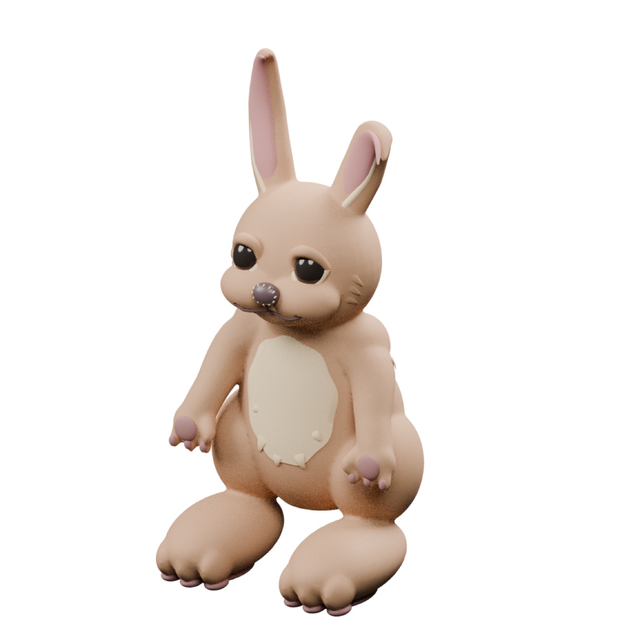 Vue complète du modèle Lapin au nez en bouton