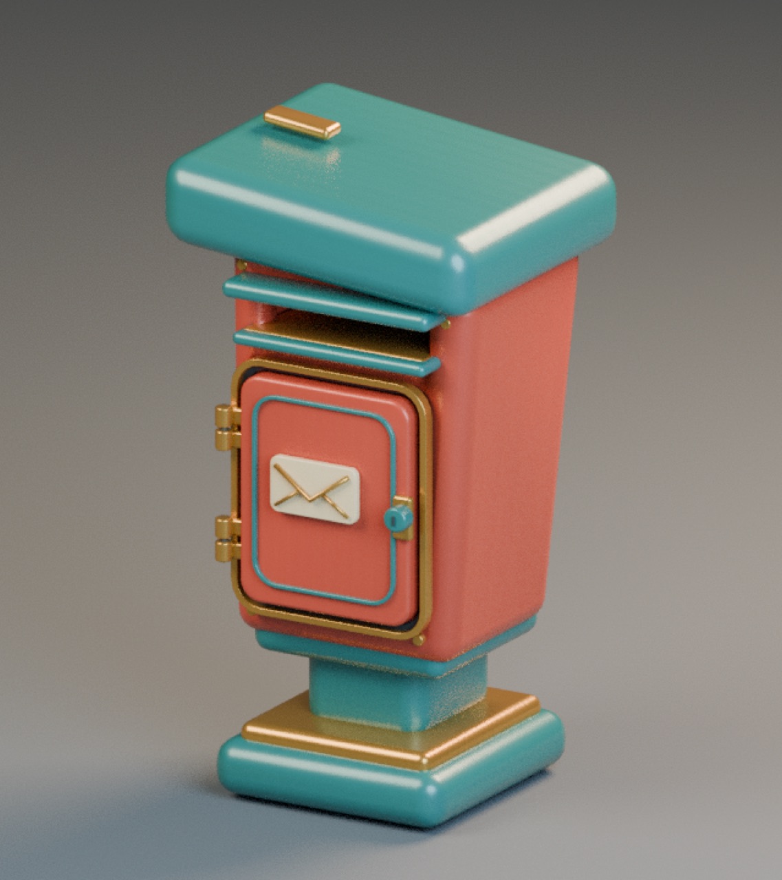 Crooked Village Postbox full model preview