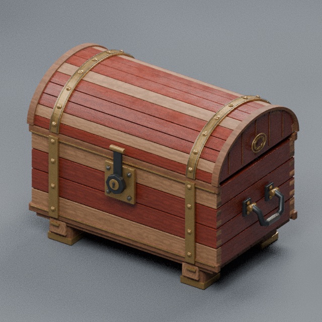 Treasure Chest actual 3D model render