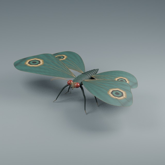 Vesper Moth actual 3D model render